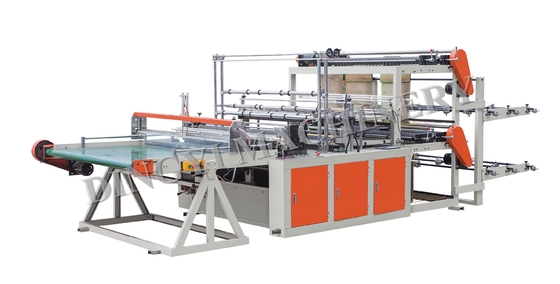 Túi áo phông 3000mm Máy cắt niêm phong đáy sáu dòng